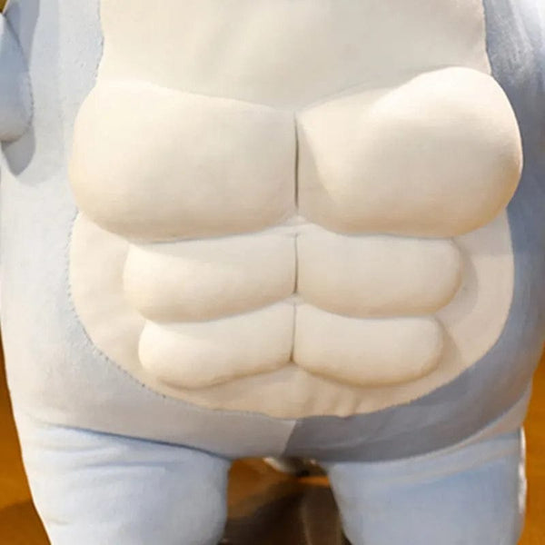 Planet Gates 40CM Muscle Shark Plush Doll Cute Worked Out Shark Stuffed Cartoon Toys Strong Animal Pillow For Girl Boyfriend Gifts