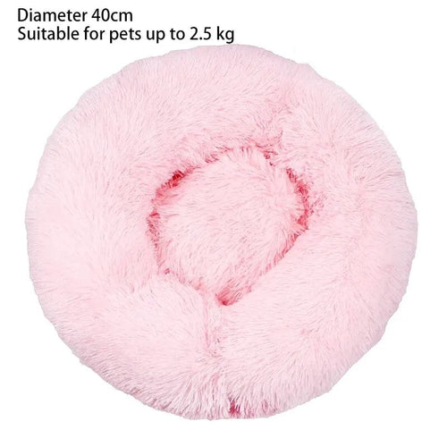 Planet Gates 40cm Pink G407E Cat Nest Round Soft Shaggy Mat for Kittens Chihuahua Indoor Dog Cat Bed Pet Supplies Removable Machine Washable Pillow Bed