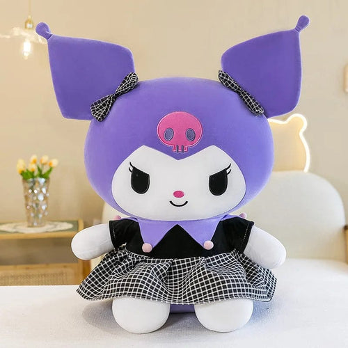 Planet Gates 40cm PR kuromi 40cm Sanrio Kuromi Doll Plush Toy Cartoon Melody Doll Pillow Gift Children's Room Decoration Plushie Dolls Gifts for Kids