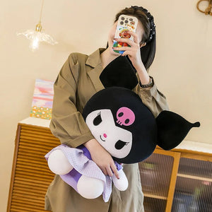 Planet Gates 40cm Sanrio Kuromi Doll Plush Toy Cartoon Melody Doll Pillow Gift Children's Room Decoration Plushie Dolls Gifts for Kids