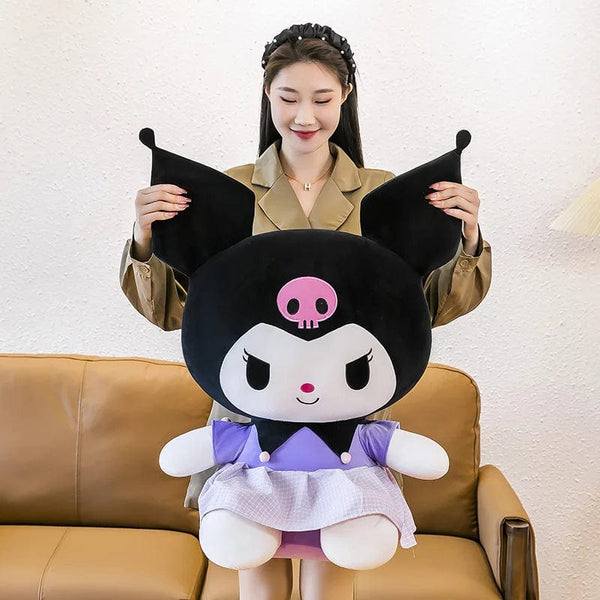 Planet Gates 40cm Sanrio Kuromi Doll Plush Toy Cartoon Melody Doll Pillow Gift Children's Room Decoration Plushie Dolls Gifts for Kids