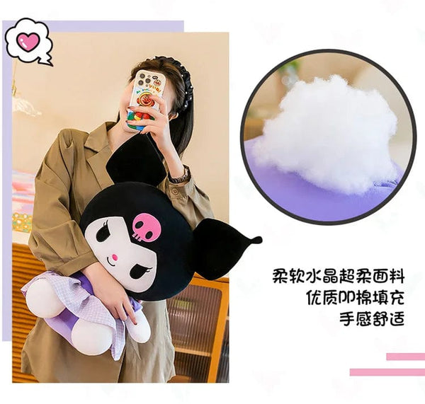 Planet Gates 40cm Sanrio Kuromi Doll Plush Toy Cartoon Melody Doll Pillow Gift Children's Room Decoration Plushie Dolls Gifts for Kids