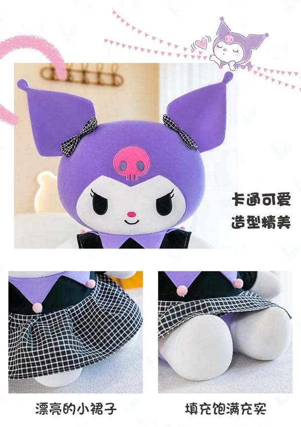 Planet Gates 40cm Sanrio Kuromi Doll Plush Toy Cartoon Melody Doll Pillow Gift Children's Room Decoration Plushie Dolls Gifts for Kids