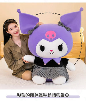 Planet Gates 40cm Sanrio Kuromi Doll Plush Toy Cartoon Melody Doll Pillow Gift Children's Room Decoration Plushie Dolls Gifts for Kids