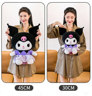 Planet Gates 40cm Sanrio Kuromi Doll Plush Toy Cartoon Melody Doll Pillow Gift Children's Room Decoration Plushie Dolls Gifts for Kids