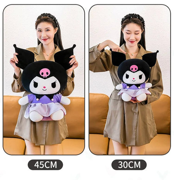 Planet Gates 40cm Sanrio Kuromi Doll Plush Toy Cartoon Melody Doll Pillow Gift Children's Room Decoration Plushie Dolls Gifts for Kids