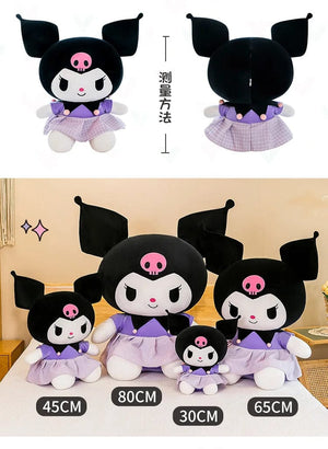 Planet Gates 40cm Sanrio Kuromi Doll Plush Toy Cartoon Melody Doll Pillow Gift Children's Room Decoration Plushie Dolls Gifts for Kids