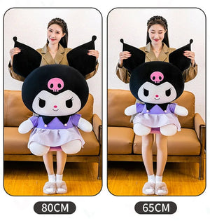 Planet Gates 40cm Sanrio Kuromi Doll Plush Toy Cartoon Melody Doll Pillow Gift Children's Room Decoration Plushie Dolls Gifts for Kids