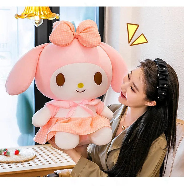 Planet Gates 40cm Sanrio Kuromi Doll Plush Toy Cartoon Melody Doll Pillow Gift Children's Room Decoration Plushie Dolls Gifts for Kids