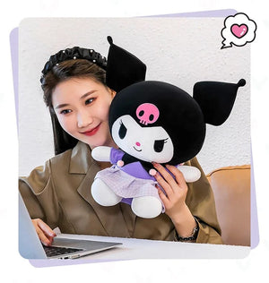 Planet Gates 40cm Sanrio Kuromi Doll Plush Toy Cartoon Melody Doll Pillow Gift Children's Room Decoration Plushie Dolls Gifts for Kids