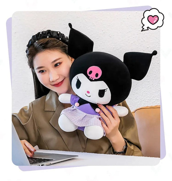 Planet Gates 40cm Sanrio Kuromi Doll Plush Toy Cartoon Melody Doll Pillow Gift Children's Room Decoration Plushie Dolls Gifts for Kids