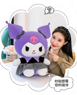 Planet Gates 40cm Sanrio Kuromi Doll Plush Toy Cartoon Melody Doll Pillow Gift Children's Room Decoration Plushie Dolls Gifts for Kids