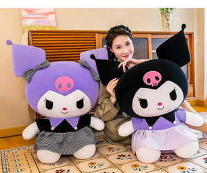 Planet Gates 40cm Sanrio Kuromi Doll Plush Toy Cartoon Melody Doll Pillow Gift Children's Room Decoration Plushie Dolls Gifts for Kids
