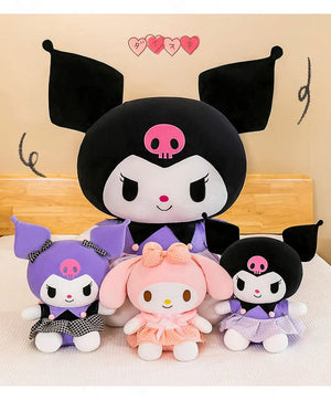 Planet Gates 40cm Sanrio Kuromi Doll Plush Toy Cartoon Melody Doll Pillow Gift Children's Room Decoration Plushie Dolls Gifts for Kids