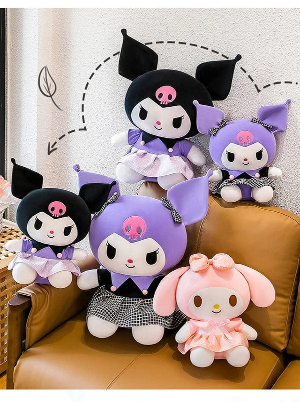 Planet Gates 40cm Sanrio Kuromi Doll Plush Toy Cartoon Melody Doll Pillow Gift Children's Room Decoration Plushie Dolls Gifts for Kids