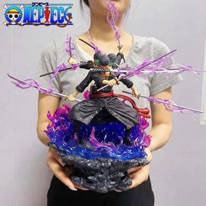 Planet Gates 40cm / with box 40cm Anime One Piece Zoro Figure Wano Onigashima 9 Swords Style Action Figurine PVC Statue Model Collectible Decoration Toy Gift