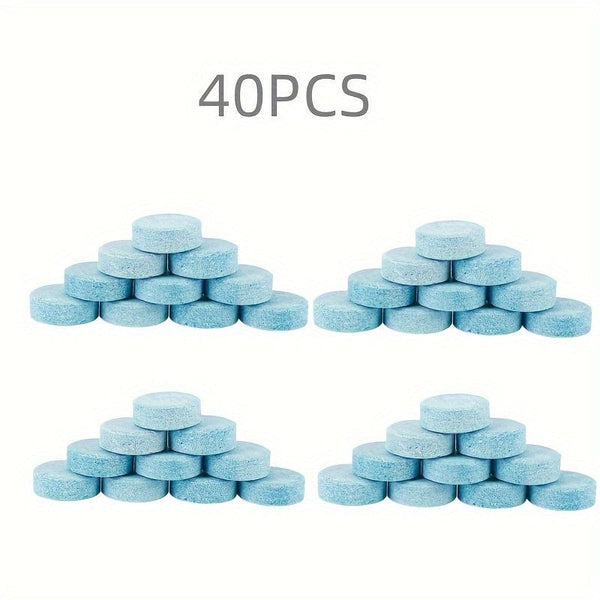 Planet Gates 40pcs 10/40pcs Solid Cleaner Car Windscreen Wiper Effervescent Tablets, Glass Toilet Cleaning Car Accessories