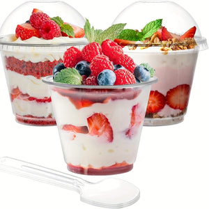 Planet Gates 40pcs 40pcs Crystal Clear Plastic Cups - Perfect For Desserts, Parfaits, Ice Cream, And Cupcakes, Party Supplies, Tableware Accessories