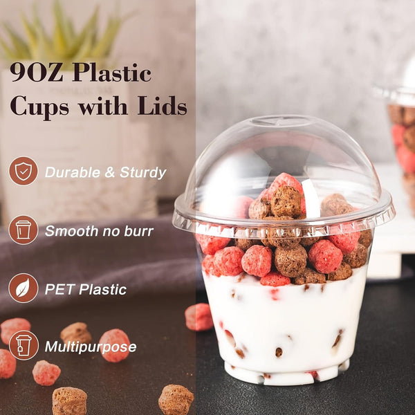 Planet Gates 40pcs 40pcs Crystal Clear Plastic Cups - Perfect For Desserts, Parfaits, Ice Cream, And Cupcakes, Party Supplies, Tableware Accessories
