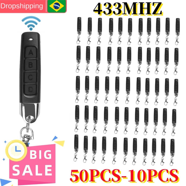 Planet Gates 40PCS 50-10PCS Remote Control 433MHz Car Key Garage Door Gate Opener Remote Control Duplicator Clone Cloning Code 4-Button Transmitter