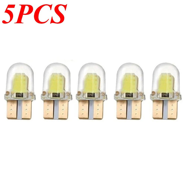 Planet Gates 40Pcs LED W5W T10 194 168 W5W COB 4SMD Led Parking Bulb Auto Wedge Clearance Lamp Canbus Silica Bright White License Light Bulbs