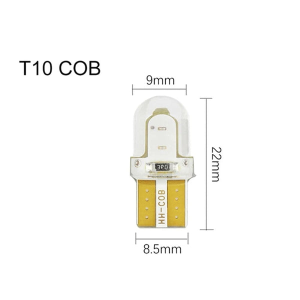 Planet Gates 40Pcs LED W5W T10 194 168 W5W COB 4SMD Led Parking Bulb Auto Wedge Clearance Lamp Canbus Silica Bright White License Light Bulbs