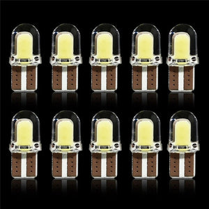 Planet Gates 40Pcs LED W5W T10 194 168 W5W COB 4SMD Led Parking Bulb Auto Wedge Clearance Lamp Canbus Silica Bright White License Light Bulbs