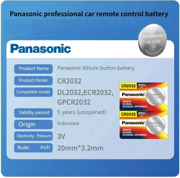 Planet Gates 40PCS Panasonic CR2032 3 Alkaline V Batteries For Calculator Toy Watch