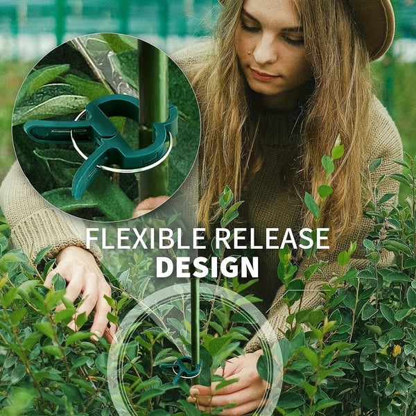 Planet Gates 40pcs, Plant Support Clips, 2 Size Gentle Flower Plant Clamps Gardening Lever Loop Gripper Clips Garden Clips For Supporting Or Straightening Plant Stems, Stalks, And Vines