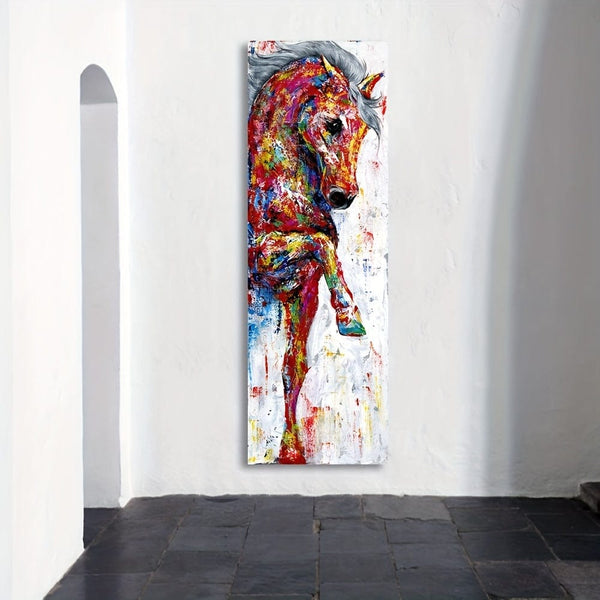 Planet Gates 40x120cm/16x48in 1pc, Horse Picture Wall Art Canvas Painting Poster Prints Animal Painting Home Decor No Frame Home Decor