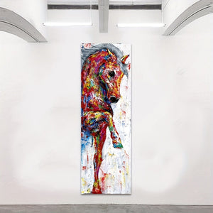 Planet Gates 40x120cm/16x48in 1pc, Horse Picture Wall Art Canvas Painting Poster Prints Animal Painting Home Decor No Frame Home Decor