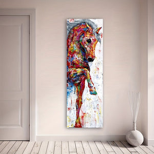 Planet Gates 40x120cm/16x48in 1pc, Horse Picture Wall Art Canvas Painting Poster Prints Animal Painting Home Decor No Frame Home Decor