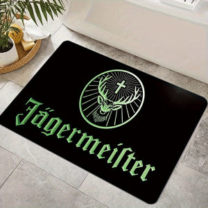 Planet Gates 40x60cm-15.7x23.6inch 1pc Thickened Jagermeister Logo Carpet For Living Room Bedroom, Home Decoration Coffee Table Large Area Rugs, Lounge Floor Mat, Non-Slip Rugs For Bedroom, Home Decor, Room Decor