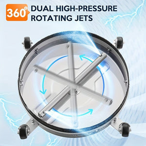 Planet Gates 41.91cm Surface Cleaner + Accessories 1pc, High Pressure Cleaning Machine Surface Cleaner, 41.91cm Stainless Steel Floor Washer, 1/4-inch Quick Connect