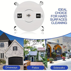 Planet Gates 41.91cm Surface Cleaner + Accessories 1pc, High Pressure Cleaning Machine Surface Cleaner, 41.91cm Stainless Steel Floor Washer, 1/4-inch Quick Connect