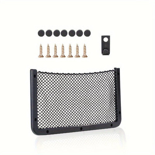 Planet Gates 42.01cm*21.01cm Car Storage Net Bag, Car Mesh Net Bag, Framed Car Mesh Organizer, Universal Car Seat Back Storage Mesh Pocket