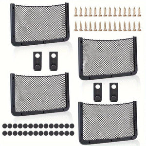 Planet Gates 42.01cm*21.01cm Car Storage Net Bag, Car Mesh Net Bag, Framed Car Mesh Organizer, Universal Car Seat Back Storage Mesh Pocket