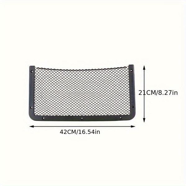 Planet Gates 42.01cm*21.01cm Car Storage Net Bag, Car Mesh Net Bag, Framed Car Mesh Organizer, Universal Car Seat Back Storage Mesh Pocket