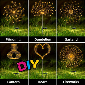 Planet Gates 420LED Solar Garden Lights Solar Firework Lights, 8Mode Lighting Solar Lights Outdoor Waterproof For Garden Patio Walkway Pathway Party Wedding Decorative 360/200/60LED