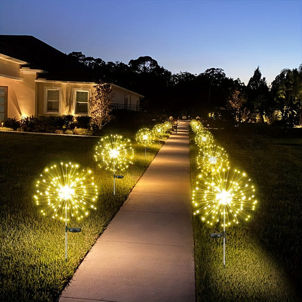 Planet Gates 420LED Solar Garden Lights Solar Firework Lights, 8Mode Lighting Solar Lights Outdoor Waterproof For Garden Patio Walkway Pathway Party Wedding Decorative 360/200/60LED