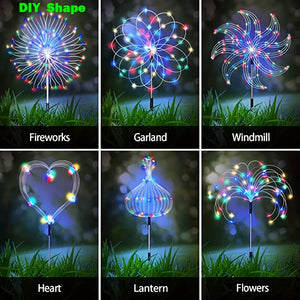 Planet Gates 420LED Solar Garden Lights Solar Firework Lights, 8Mode Lighting Solar Lights Outdoor Waterproof For Garden Patio Walkway Pathway Party Wedding Decorative 360/200/60LED