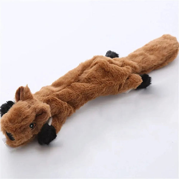 Planet Gates 42CM / A Dog Chew Toys Squeaker Squeaky Pet Dog Plush Toys Stuffingless Fox Fur Toys For Small Medium Large Dog Pets Supplies 1PC