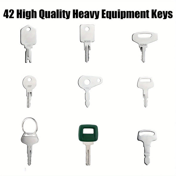 Planet Gates 42pcs 42pcs Heavy Duty Equipment Keys Master Set Construction Ignition Keys For Caterpillar For Box For John For Deere For Hyster For Small