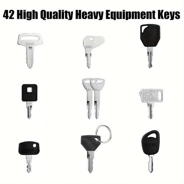 Planet Gates 42pcs 42pcs Heavy Duty Equipment Keys Master Set Construction Ignition Keys For Caterpillar For Box For John For Deere For Hyster For Small