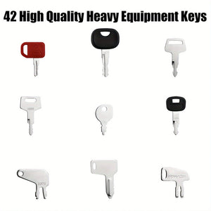 Planet Gates 42pcs 42pcs Heavy Duty Equipment Keys Master Set Construction Ignition Keys For Caterpillar For Box For John For Deere For Hyster For Small