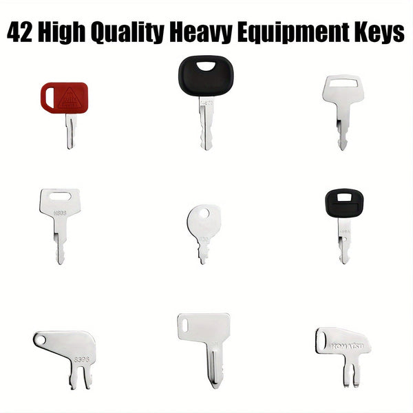 Planet Gates 42pcs 42pcs Heavy Duty Equipment Keys Master Set Construction Ignition Keys For Caterpillar For Box For John For Deere For Hyster For Small