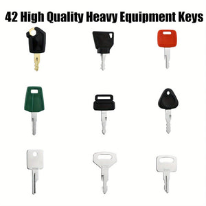 Planet Gates 42pcs 42pcs Heavy Duty Equipment Keys Master Set Construction Ignition Keys For Caterpillar For Box For John For Deere For Hyster For Small