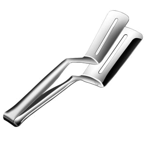 Planet Gates 430 Stainless Steel Frying Tong 1pc, Stainless Steel Fish Spatula Clip, Multi-functional Barbecue Steak Clip, Outdoor Camping Picnic Hiking, Kitchen Stuff Cookware Barbecue Tool Accessories