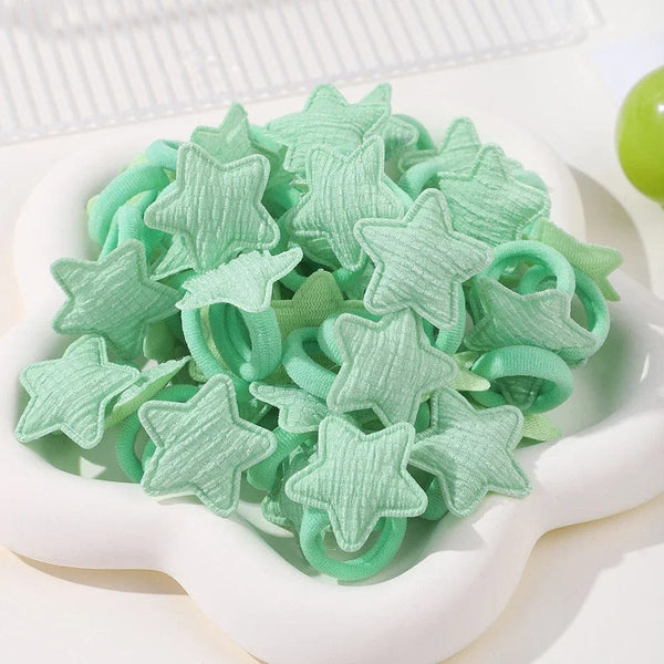 Planet Gates 4337-19 / 20pcs 20pcs Kids Elastic Hair Bands Girls Plush Ball Rubber Band For Children Sweets Scrunchie Hair Ties Clip Baby Hair Accessories