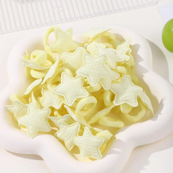 Planet Gates 4337-21 / 20pcs 20pcs Kids Elastic Hair Bands Girls Plush Ball Rubber Band For Children Sweets Scrunchie Hair Ties Clip Baby Hair Accessories